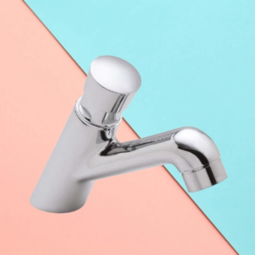 Ramson Chrome Plated Brass Auto Closing Pillar Cock, Color : Silver