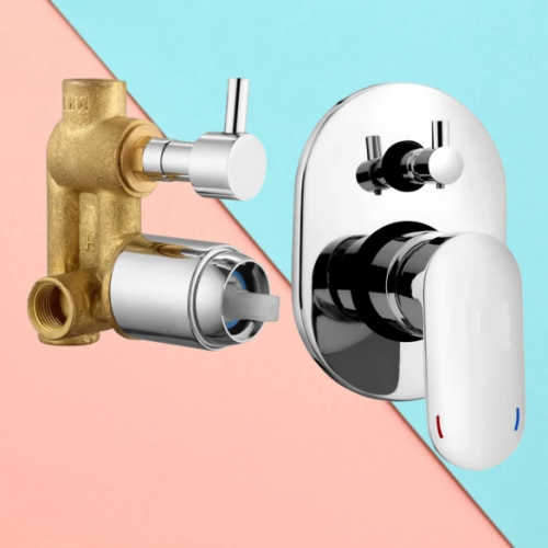 Ramson Brass Water Diverter Valve, Color : Silver 45mm