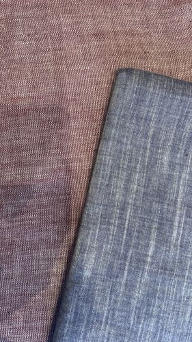 Chambray Khadi Cotton Fabric, Width : 46inch for Making Garments