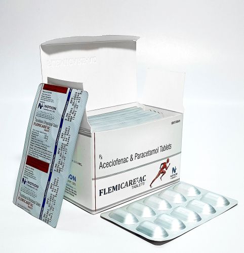FLMICARE-AC Aceclofenac Paracetamol Tablets, Purity : 99%