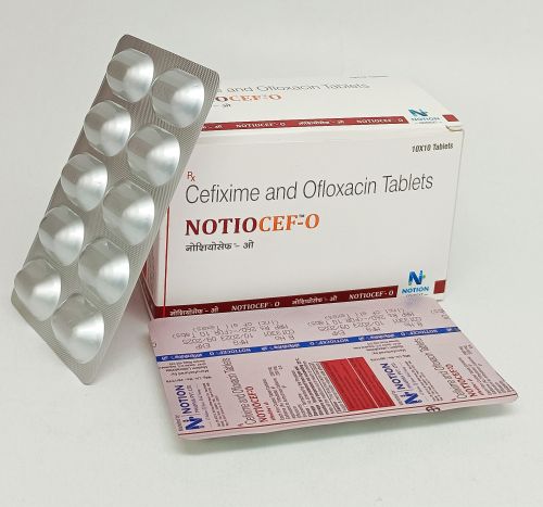 NOTIOCEF-O Cefixime Ofloxacin Tablets, Purity : 100%