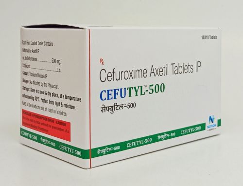 Cefutyl-500 Cefuroxime Axetil Tablets, Packaging Type : Strip
