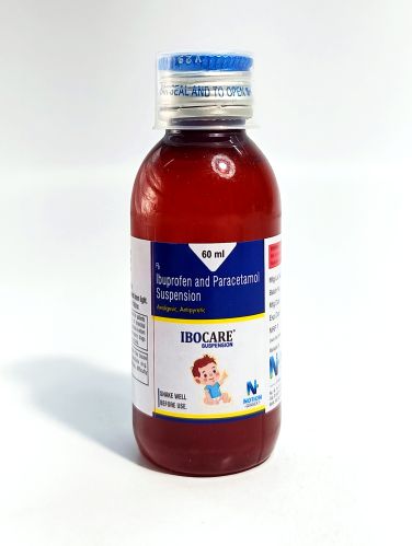 IBOCARE Ibuprofen Paracetamol Suspension, Packaging Type : Bottle
