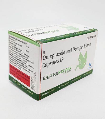 Gastronix-dsr Omeprazole Domperidone Capsules 10*10, Purity : 100%