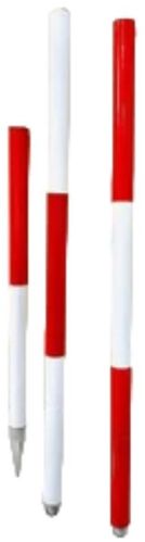 Mild Steel Ranging Rod 2 Meters, Color : Red, White 25-30mm