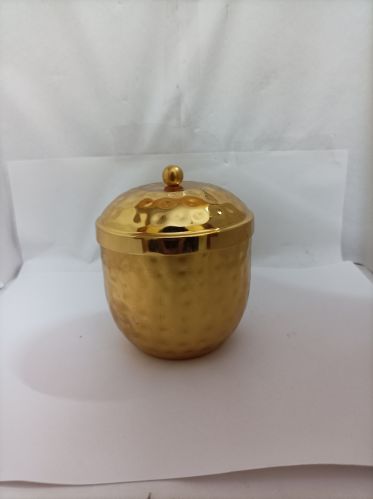 Iron Metal Dry Fruit Box, Color : Gold Plating