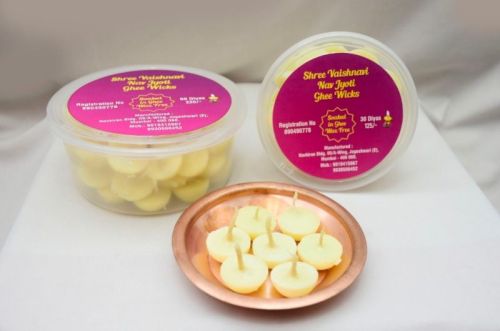 Pure Cow Ghee Wicks, Shape : Round, Packaging Type : Plastic Box