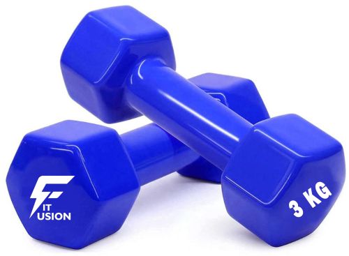 Fit Fusion Non Polished Dumbbells, Color : Black, Red Modern