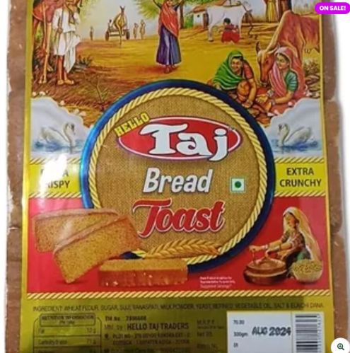 Sugar Hello Taj Wheat Rusk Toast, Color : Golden Brown