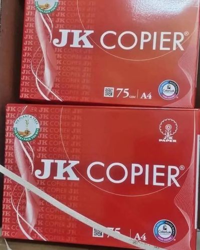 Jk 75 GSM Copier Paper 210 Mm X 297 Mm, Packaging Type : White