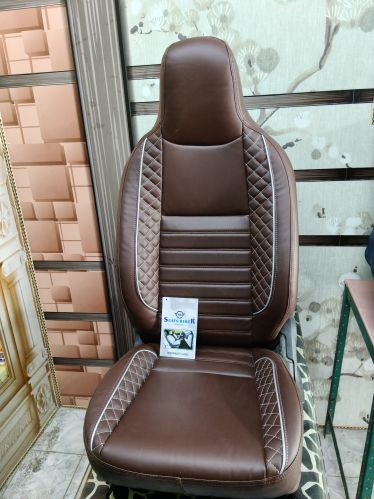 Leather Plain New Swift 2024 Car Seat Cover, Color : Brown