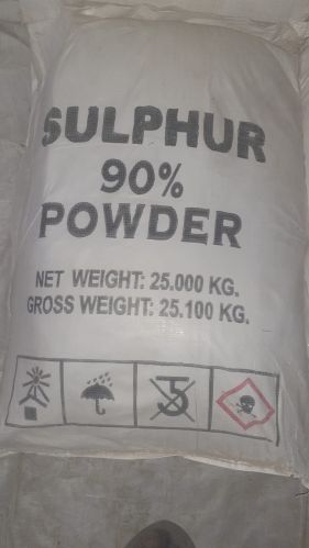 Powder Sulphur 90 Fertilizer, For Agriculture, Packaging Size : 25kg