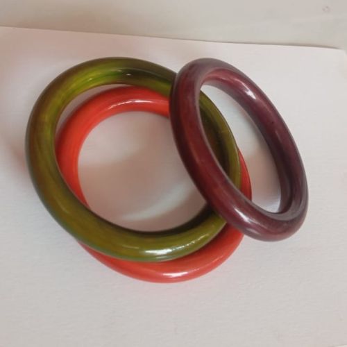 Polished Plastic Plain Imitation Bangles Modern