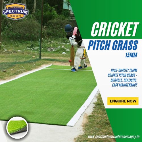 Green Artificial Cricket Turf Pitch Medium
