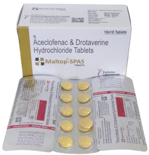 Maltop Spas Aceclofenac And Drotaverine Hydrochloride Tablet