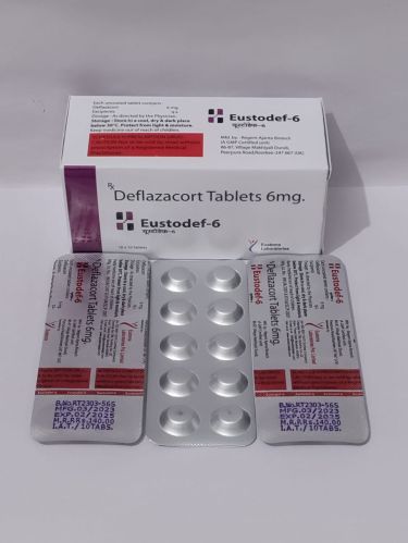EUSTODEF- Deflazacort 6 Mg Tablets, Color : White