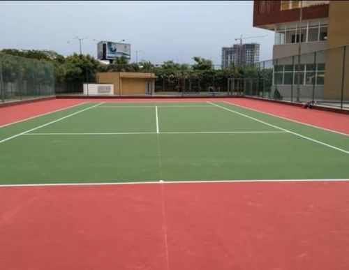 Polished Plain Synthetic Tennis Court Floorings Standard