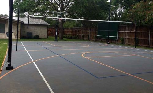 Wood Polished Plain Synthetic Volleyball Court Flooring Standard