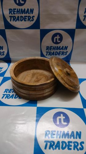 Rehman Traders Wooden Roti Casserole, Shape : Round