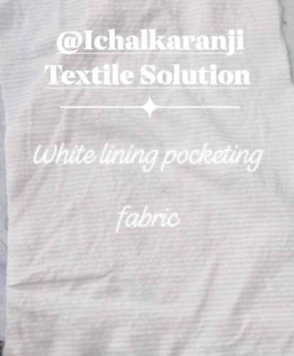 Plain PC White Shamray Pocketing Fabric For Garments