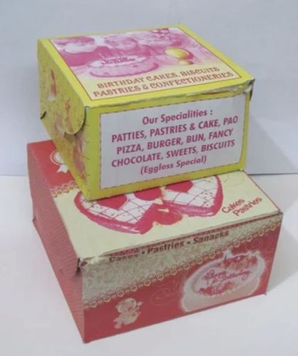 Cardboard Printed Cake Packaging Box, Shape : Rectangular, Square