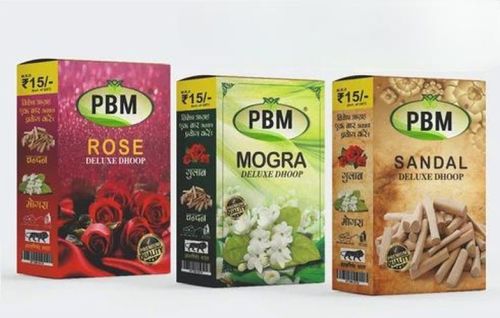 Bleached Kraft Paperboard Digital Printed Dhoop Batti Packaging Boxes