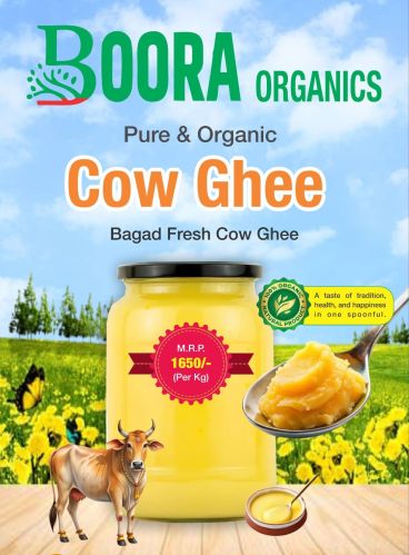 Pure Cow Ghee, Packaging Type : Glass Jar, Form : Thick Liquid