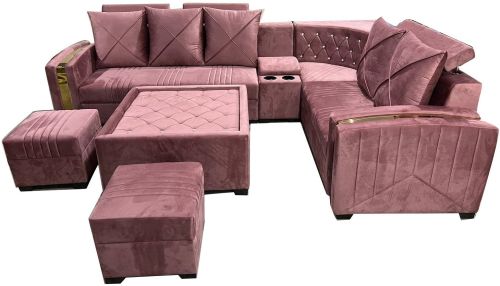 Wooden Modular Sofa Set for Indoor, House, Cafe