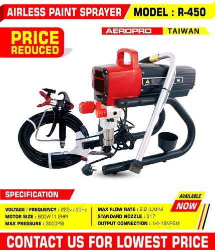Electric Auropro Airless Paint Sprayer, Color : Black