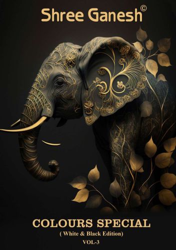 Shree Ganesh White Black Vol-3 Dress Material