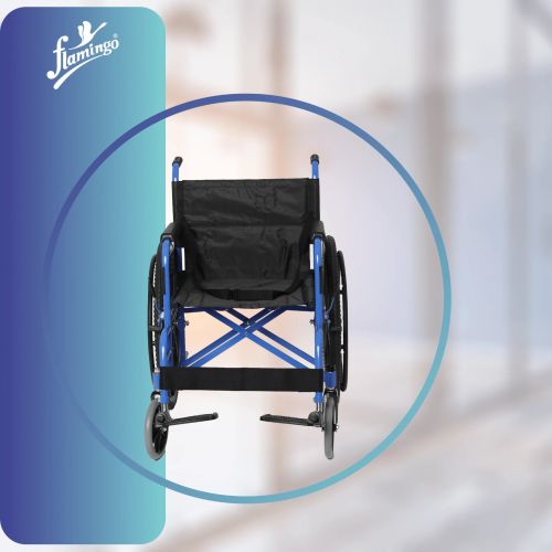 Steel Flamingo OC2279 Classic Manual Wheelchair Basic, Color : Black