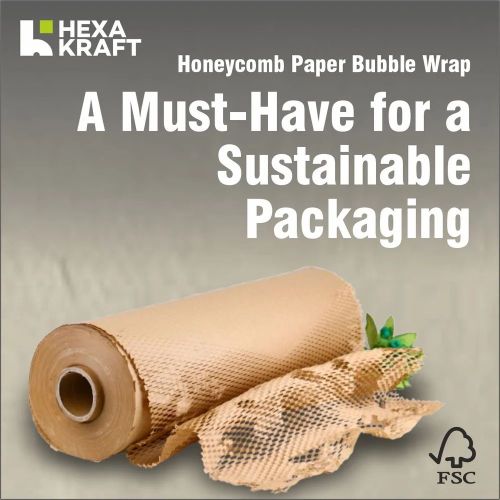 Plain Furniture Hexakraft Honeycomb Paper Roll, Color : Brown