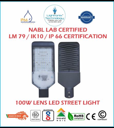 Lightronix Technology Aluminium 100w Lens Street Light