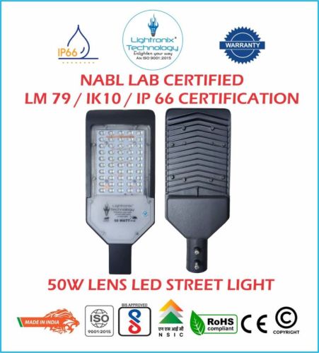 Lightronix Aluminum LED 50w Lens Street Light