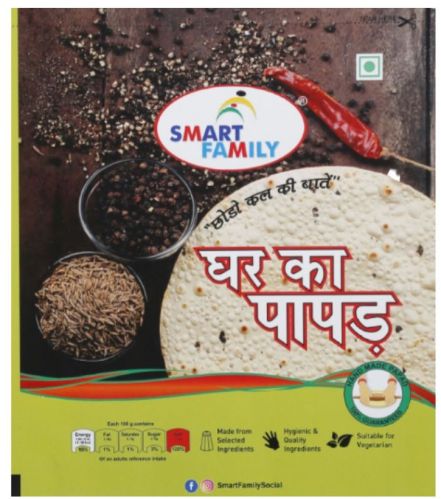 SMART FAMILY GHAR KA PAPAD, Shape : Round