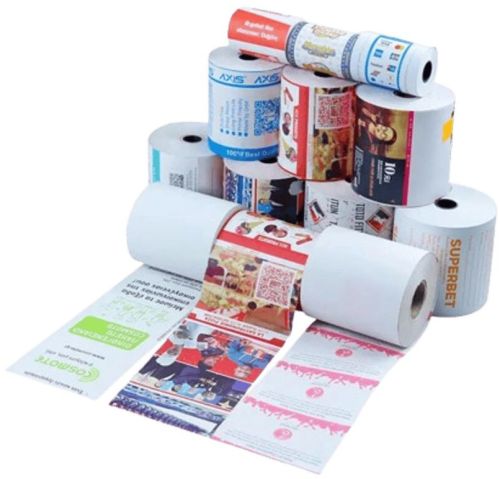 Printed Thermal Paper Rolls, Packaging Type : White, Multi Colour