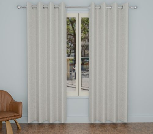 Polyester 4d Print 121 Beige Window Curtain, Technics : Machine Made