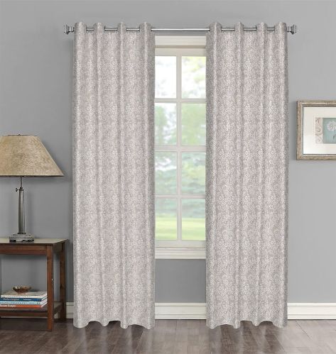  Polyester 4d Print 128 Metallic Curtains, Technics : Machine Made
