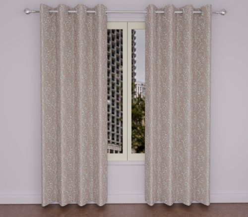 Polyester 4d Print 168 Coffee Window Curtain
