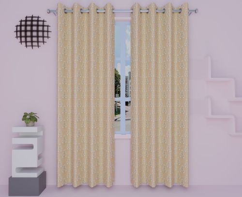  Printed Polyester Foil Fashion 25 Beige Curtains
