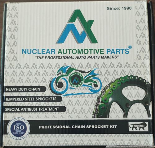 Carbon Steel Polished Chain Sprocket Kit, Color : Black for Vehicle Use