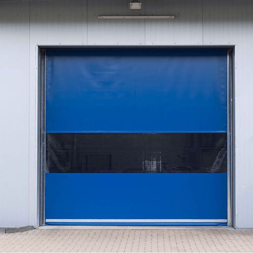 Polished Metal Roll Up Door, Color : Blue for Garage, Mall, Shop