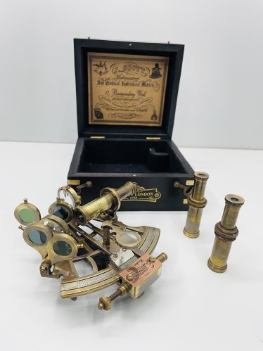 Handmade Polished Brass Nautical Sextants 6inch Antique