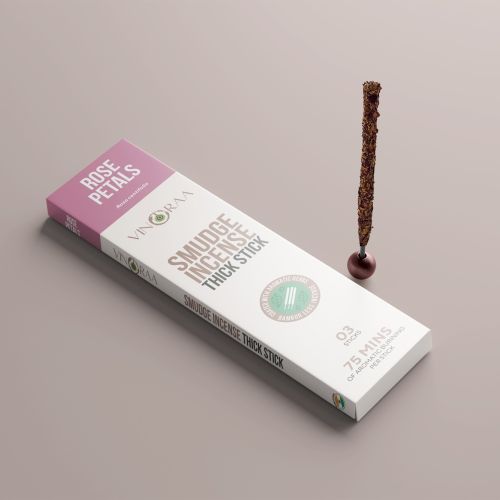 Vinora Rose Petals Smudge Incense Sticks, Color : Brown