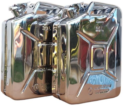 Polished Silver Stainless Steel Jerry Can