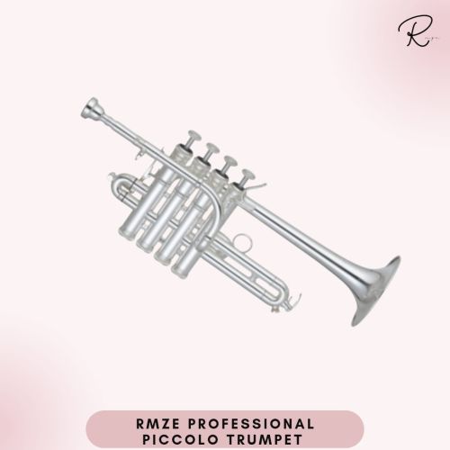 Polished Brass rmze professional silver piccolo trumpet