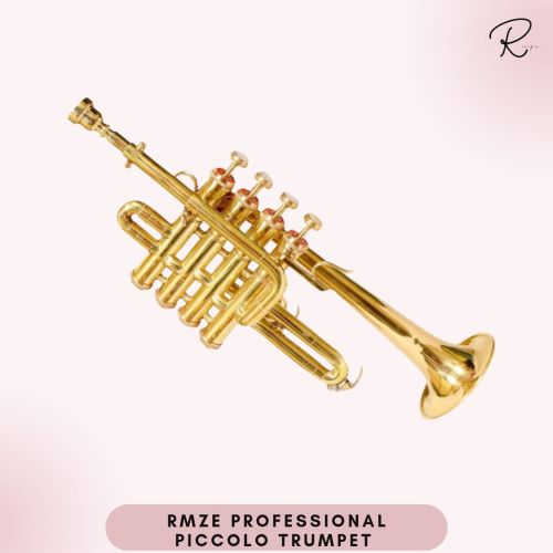Rmze Professional PICCOLO- 4 Gold Piccolo Trumpet Set