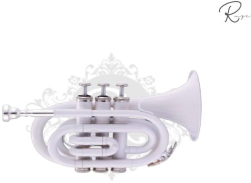 Rmze Standard POC-9 White Pocket Trumpet Set - Musical Instrument