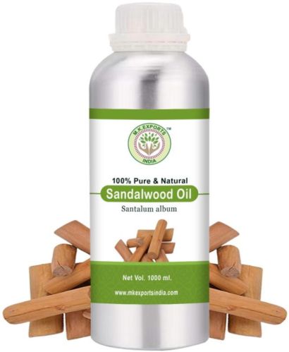 Pure Sandalwood Essential Oil, Color : Pale Yellow, Form : Liquid