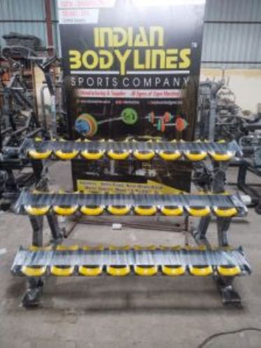 Iron Dumbbells Stand, Color : Black for Gym Use